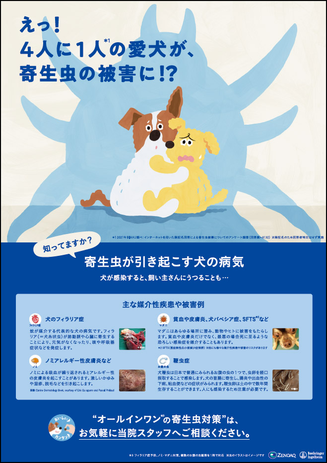 犬の寄生虫対策A3ポスター